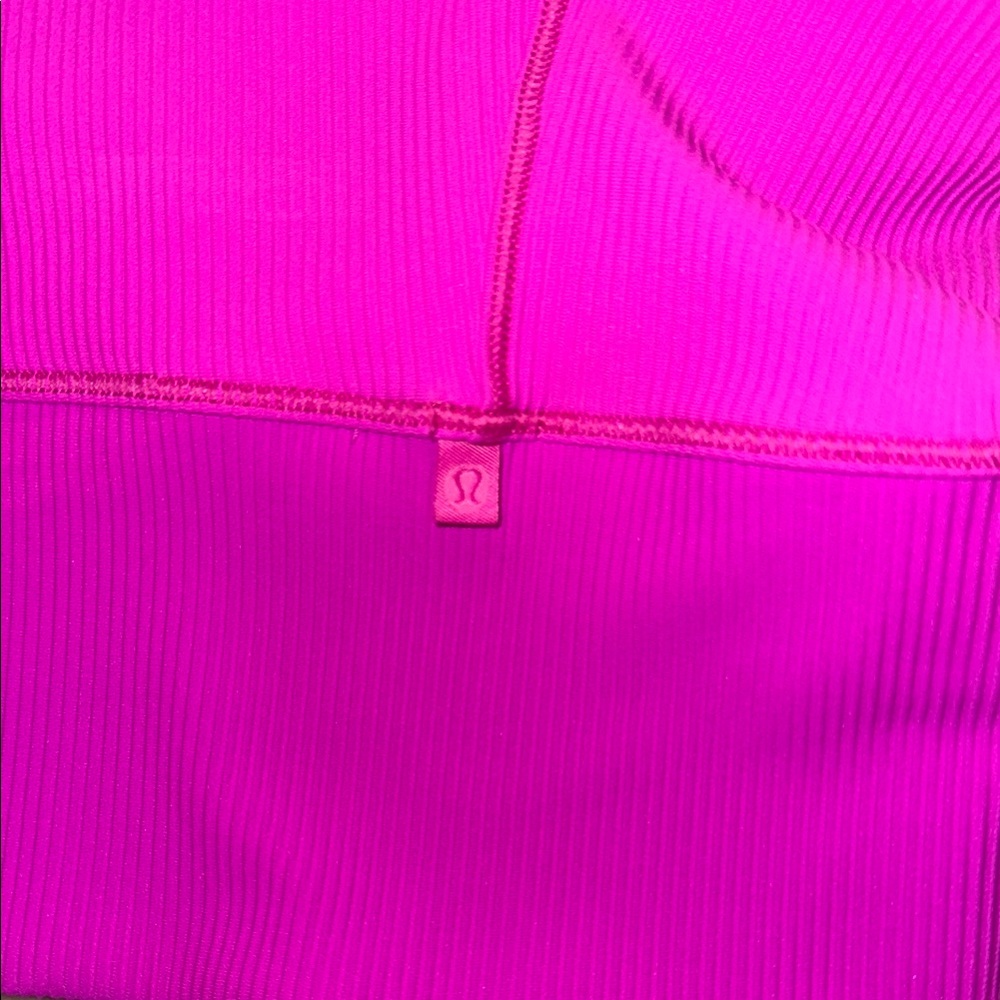 Pink Lululemon Power Ribbed Ribbed Tank - Picture 2 of 3